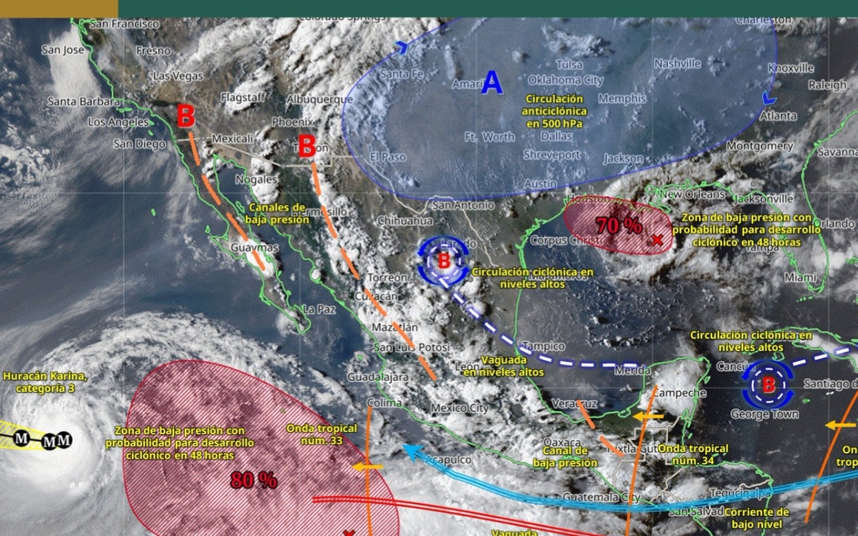 Conagua alerta lluvias intensas y calor extremo en 11 estados