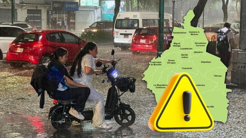 Alerta amarilla en CDMX por lluvias fuertes en todas las alcaldías
